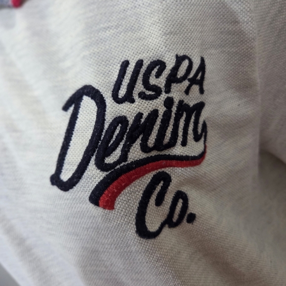 ⭐️.US. Polo Assn. Mens Gray Polo Shirt Size L - Picture 4 of 5